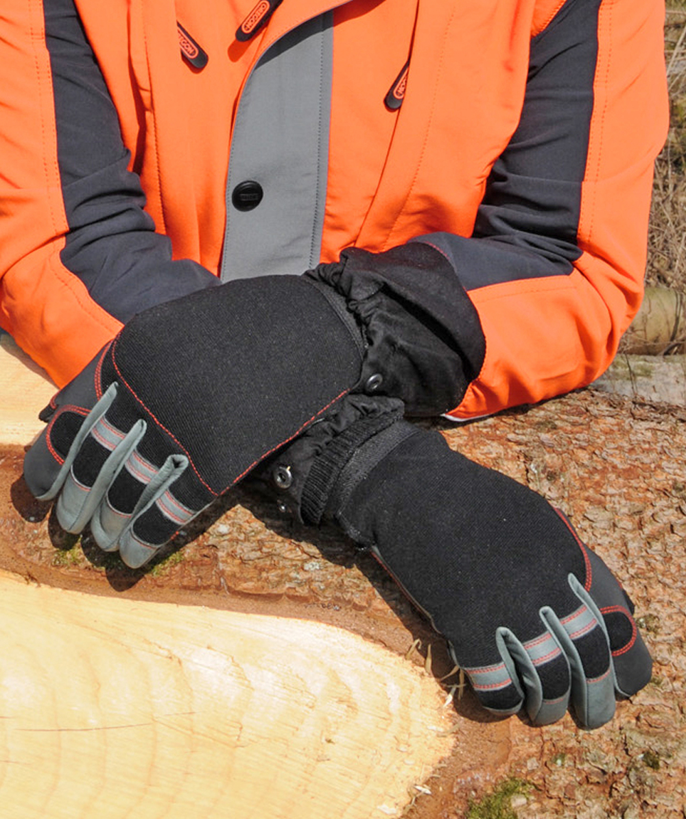 Oregon Schnittschutzhandschuhe / Schutzhandschuhe Fiordland schwarz