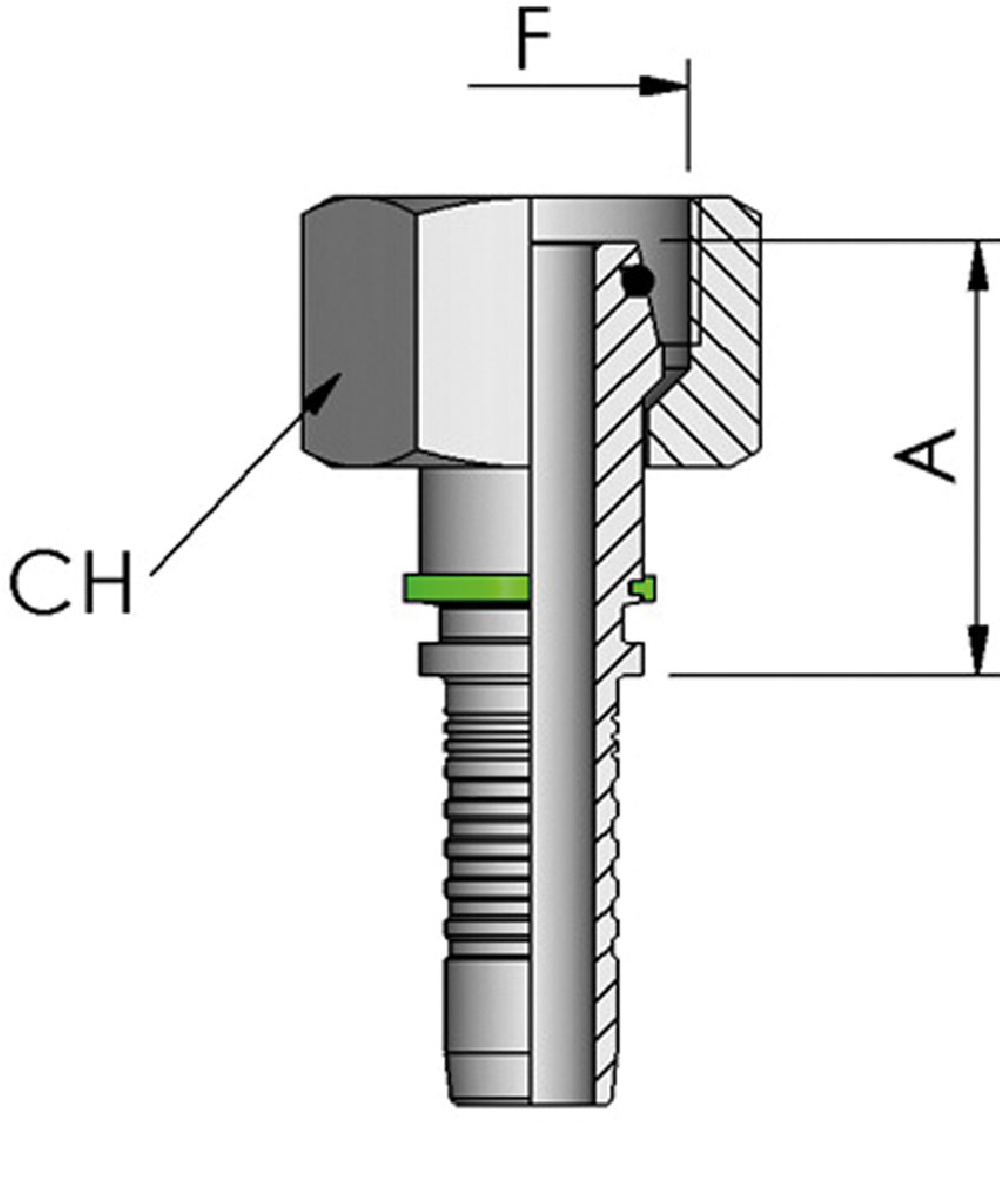 FB Hydraulic Pressnippel DKOL, DKOL - metrisch, O-Ring  AG, 24 Konus, leichte Reihe, XXST4321-0000