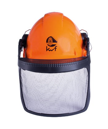orange Forsthelm G3000 Gehörschutz mit und Peltor Edelstahlvisier 3M
